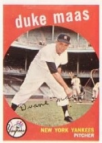 1959 Topps Baseball Cards      167     Duke Maas